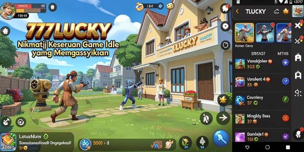 Tangkapan layar utama <strong>777LUCKY</strong> menunjukkan gameplay Idle yang menarik.