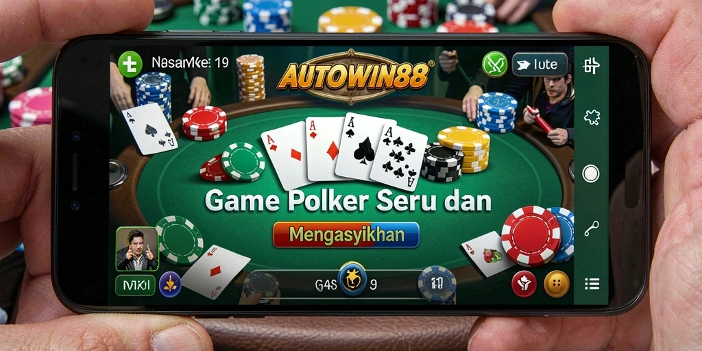 Gameplay seru AUTOWIN88 yang menggambarkan aksi poker langsung.