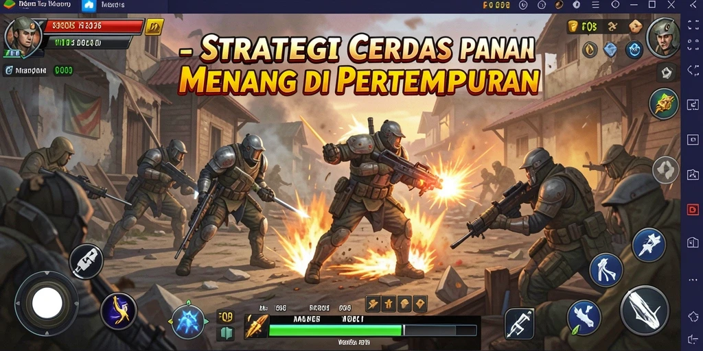 Tangkapan layar F08 menampilkan aksi pertempuran strategis yang mendebarkan.