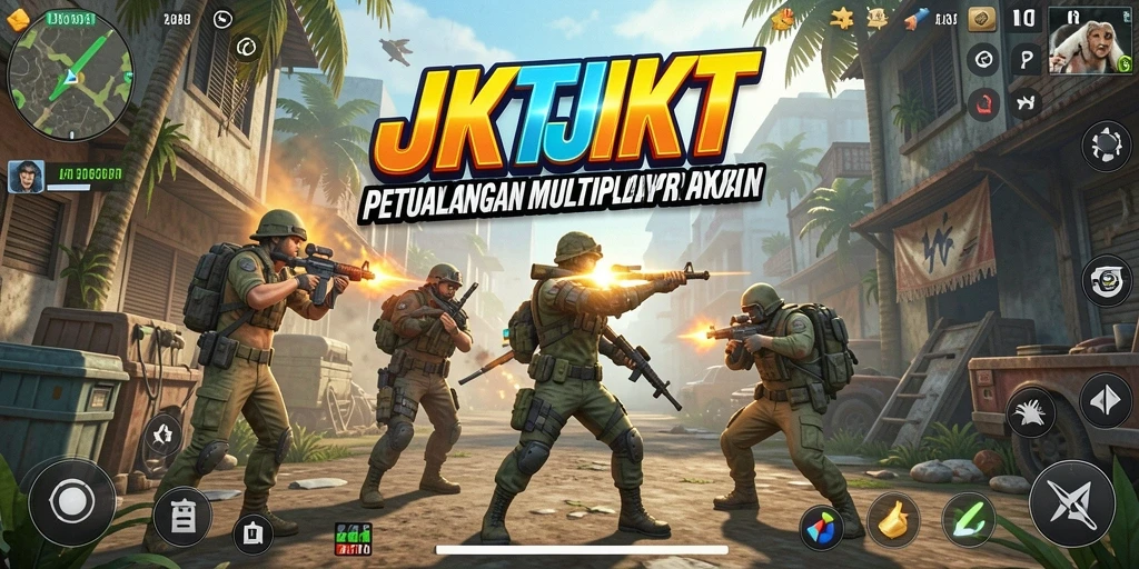 Gameplay menegangkan saat bertarung di arena dengan teman.
