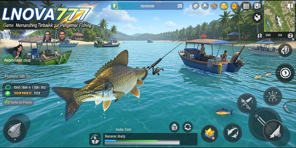 Gameplay LNOVA777 dengan suasana memancing yang realistis dan mendebarkan.