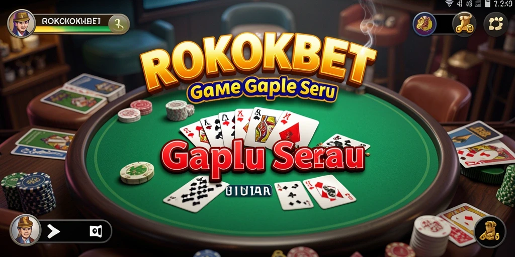 Tampilan gameplay seru di ROKOKBET dengan kartu Gaple.