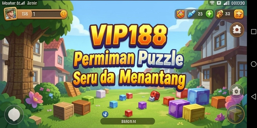 Screenshot gameplay <strong>VIP188</strong> menunjukkan potongan puzzle yang penuh warna.